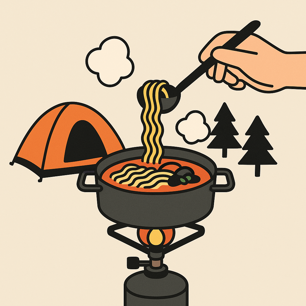 캠핑 라면을 더욱 맛있게 끓이는 방법과 꿀팁 안내